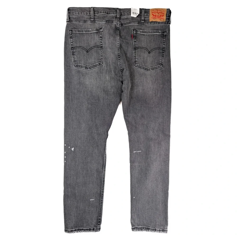 Levi's 510 Skinny‎ Fit Gray Distressed Paint Accent Jeans Men's Size 38x30 NWT